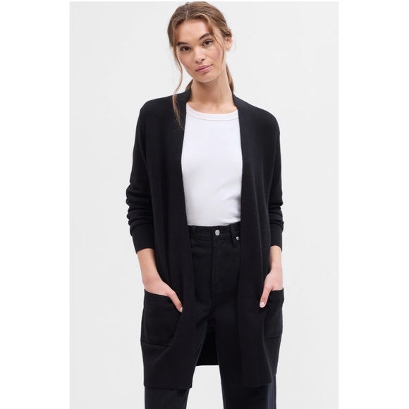 GAP Sweaters - Gap Love by Gap True Black Supersoft Open Cardigan